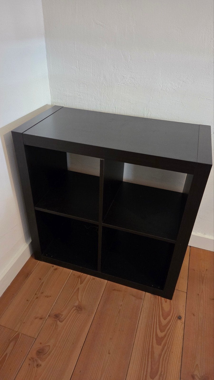 IKEA KALLAX kast 4 vakken - Zwart, Ophalen, Gebruikt, 50 tot 100 cm, Minder dan 100 cm