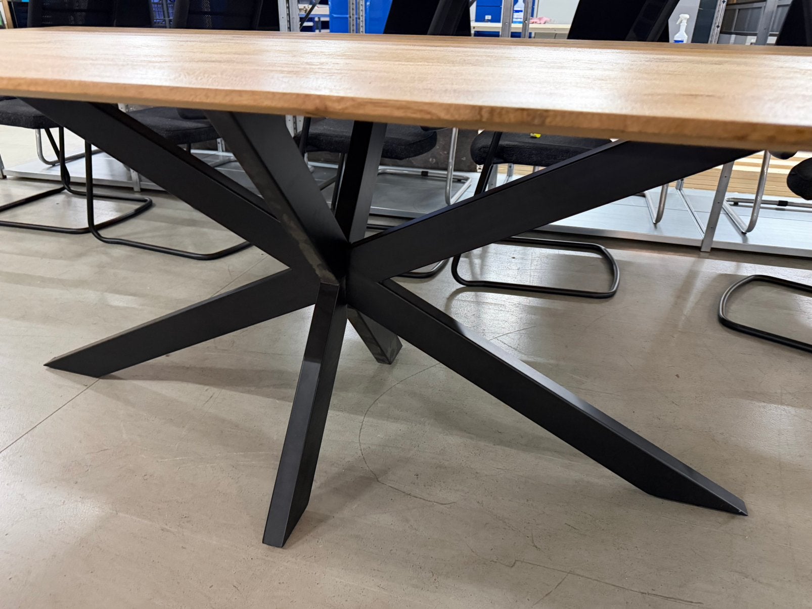 Eettafel 200x100 – Showroom Uitverkoop, 100 tot 150 cm, 200 cm of meer, Ophalen of Verzenden, Zo goed als nieuw