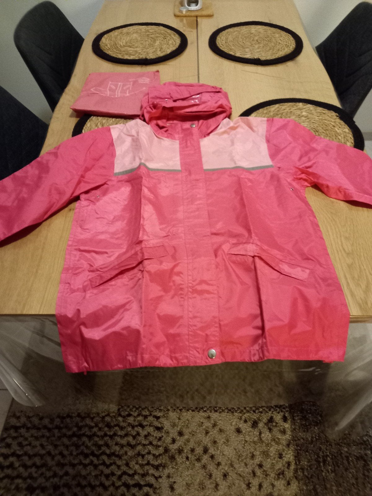 Roze regenjas voor meisjes, maat 158/164, Kinderen en Baby's, Kinderkleding | Maat 164, Gebruikt, Meisje, Ophalen of Verzenden