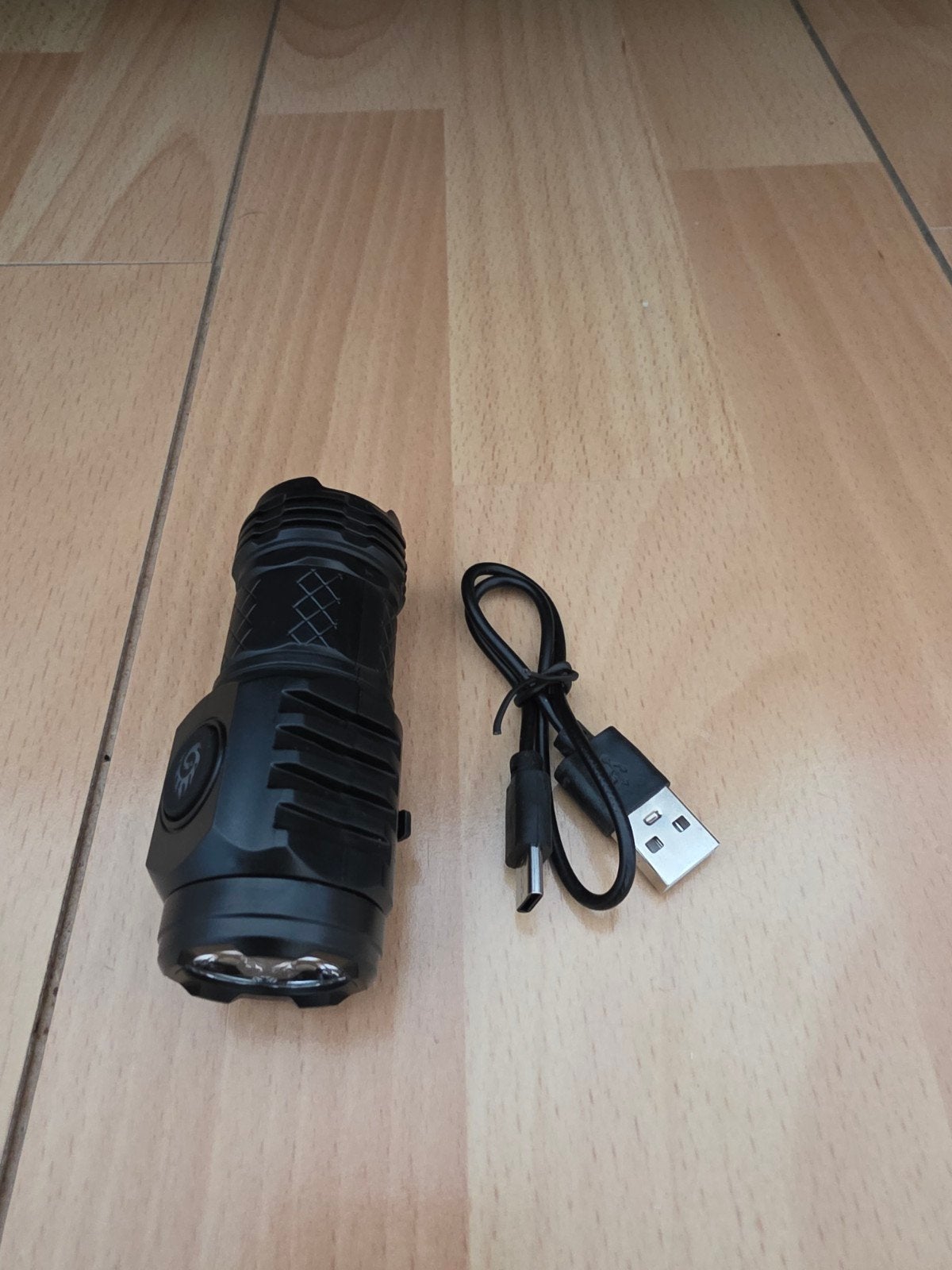 Oplaadbare LED Zaklamp met Indicator en Meerdere Modi, Ophalen of Verzenden, Nieuw, Batterij