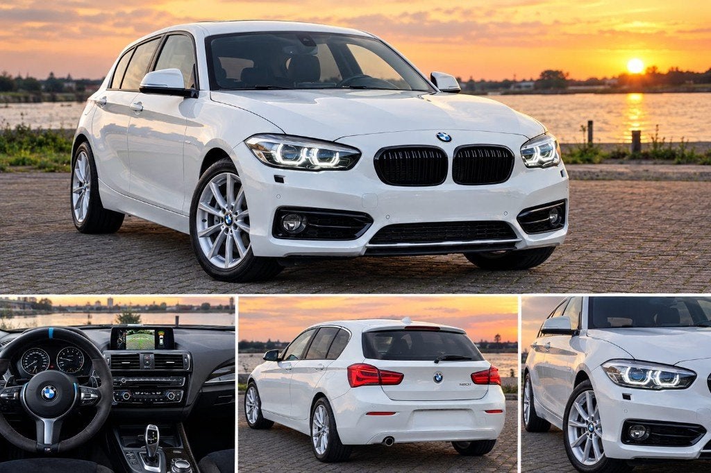 BMW 1-Serie 120I 130KW 3DR Aut8 2015 Wit, Auto's, Dealer onderhouden, 4 cilinders, Wit, 1200 kg