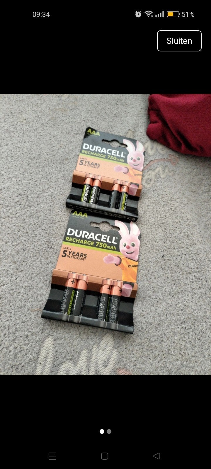 Nieuwe Duracell AAA Oplaadbare Batterijen 750mAh (2x4 stuks), Audio, Tv en Foto, Accu's en Batterijen, Ophalen of Verzenden, Nieuw