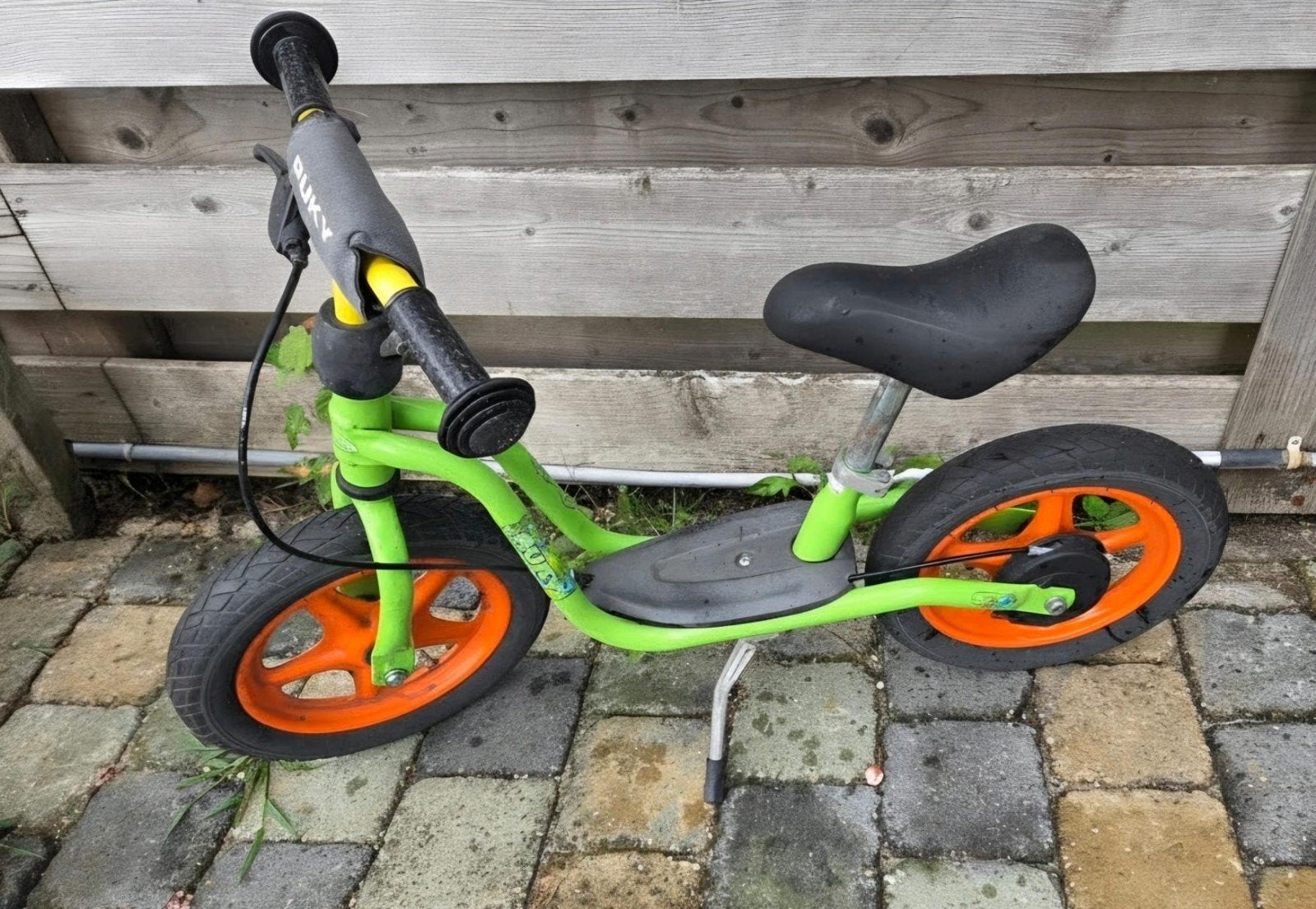 Puky loopfiets groen/oranje - gebruikt, Ophalen, 16 tot 20 inch, Velgrem, Puky