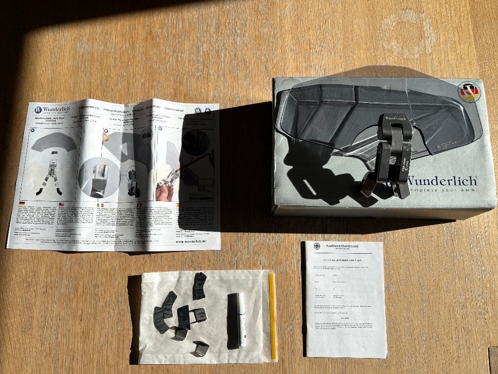 Wunderlich windshield extension VARIO-ERGO 3D+ - smoked grey, Verzenden, Gebruikt