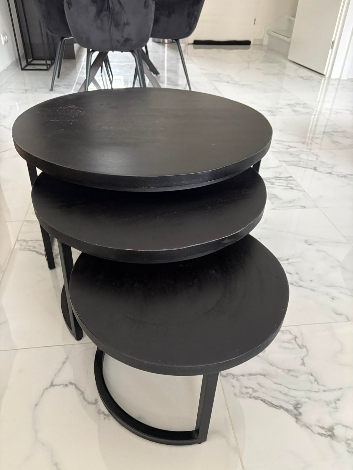 Koffie tafel, Ophalen, Rond, Zo goed als nieuw, 75 cm of meer