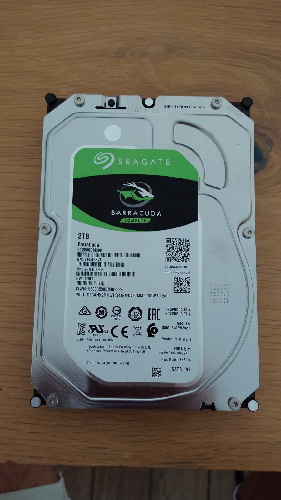 Seagate Barracuda Compute 2TB HDD - 100% Gezondheid, Computers en Software, Harde schijven, Intern, 2TB, Ophalen of Verzenden