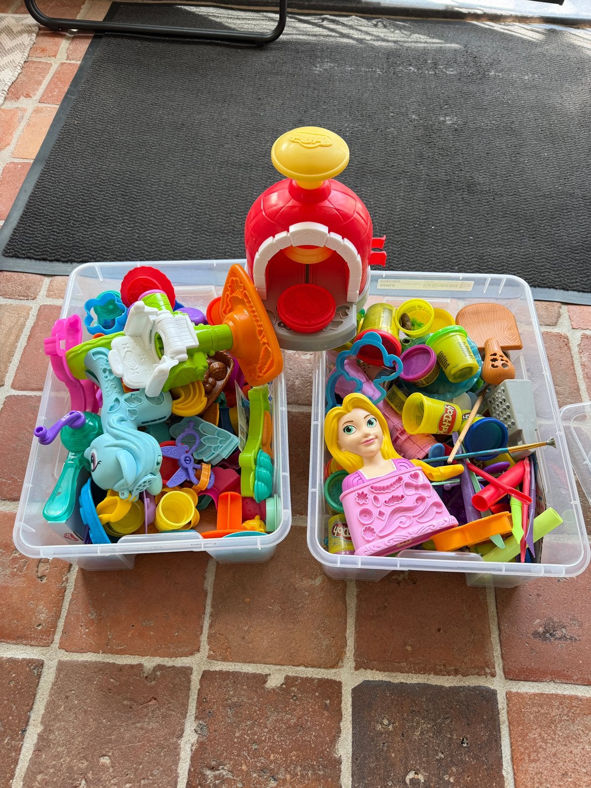 Playdoh klei accessoires pizza, kapper etc, Ophalen, Zo goed als nieuw