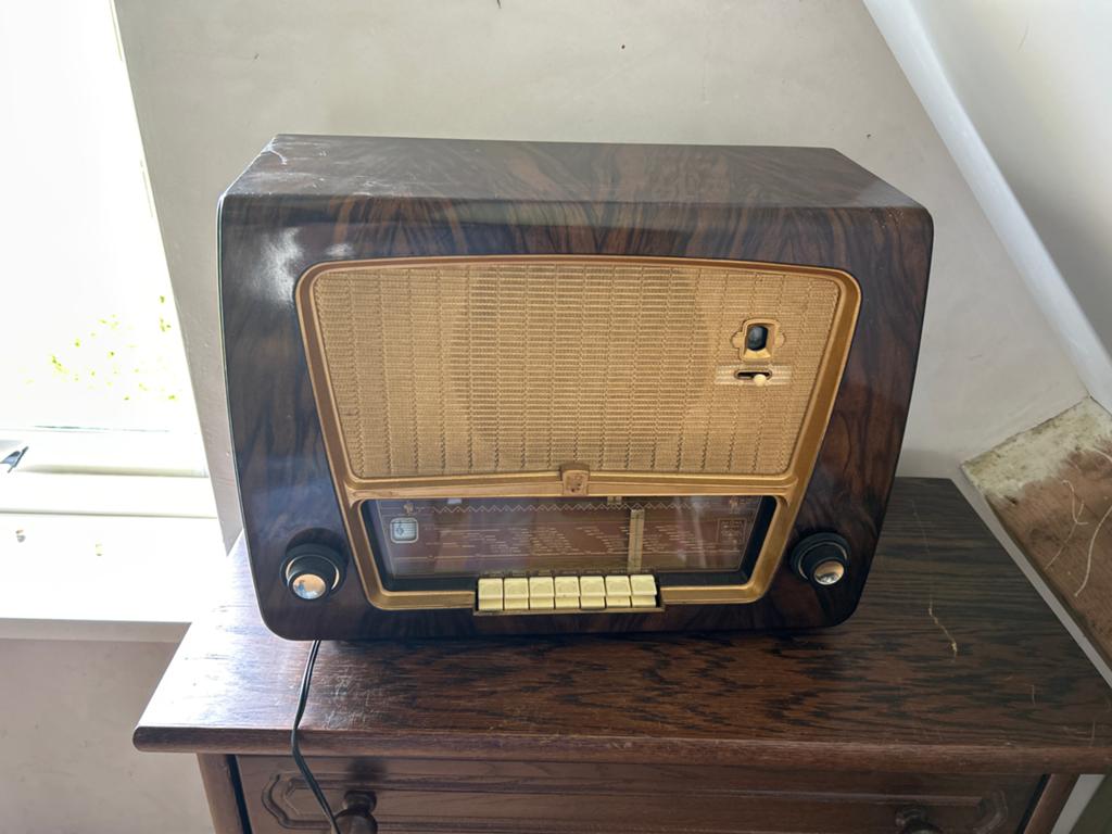 Vintage buizenradio - Decoratief object, Ophalen, Gebruikt, Radio