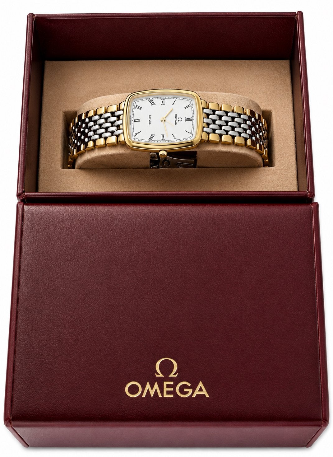 Omega De Ville Île de France – Herenhorloge, Leer, Ophalen of Verzenden, Zo goed als nieuw, Omega
