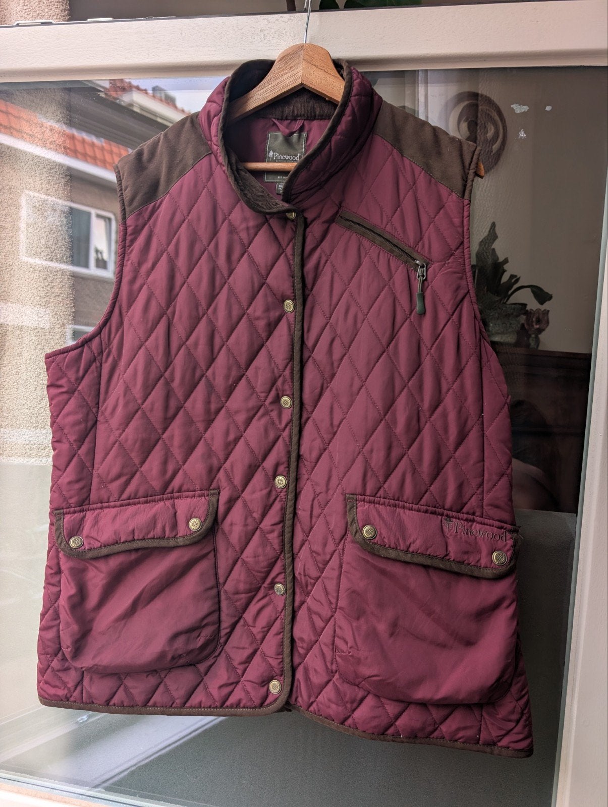 Pinewood gewatteerd vest, bordeauxrood, maat 2XL/44, Kleding | Dames, Pinewood, Maat 42/44 (L), Ophalen of Verzenden, Zo goed als nieuw