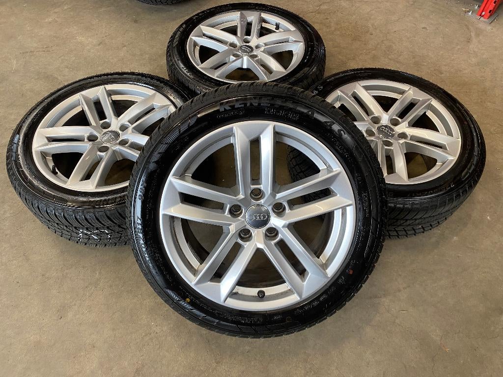 17 inch originele velgen + vierseizoenenbanden Audi A4 B9, Audi, Gebruikt, Banden en Velgen, 17 inch