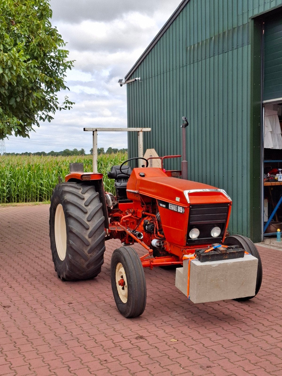 frontgewicht tractor, Ophalen