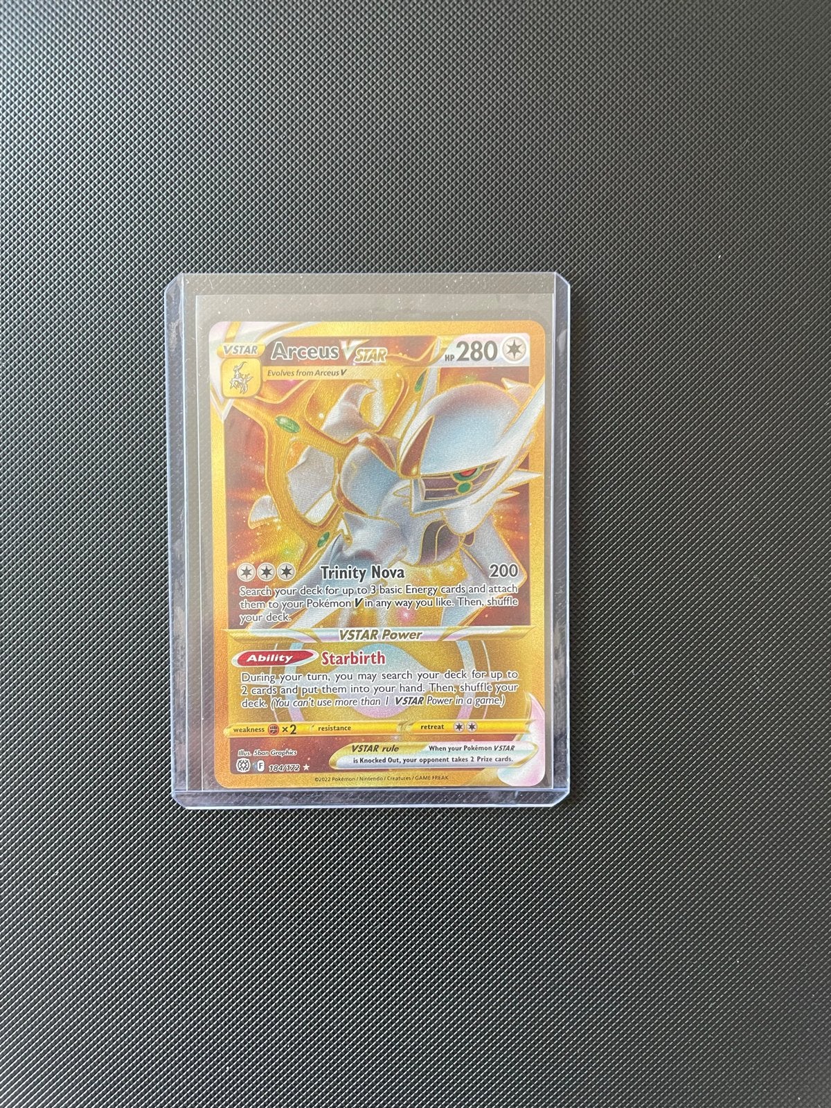 Arceus VSTAR Gold Secret Rare Pokémon Kaart, Ophalen of Verzenden, Zo goed als nieuw, Losse kaart, Foil