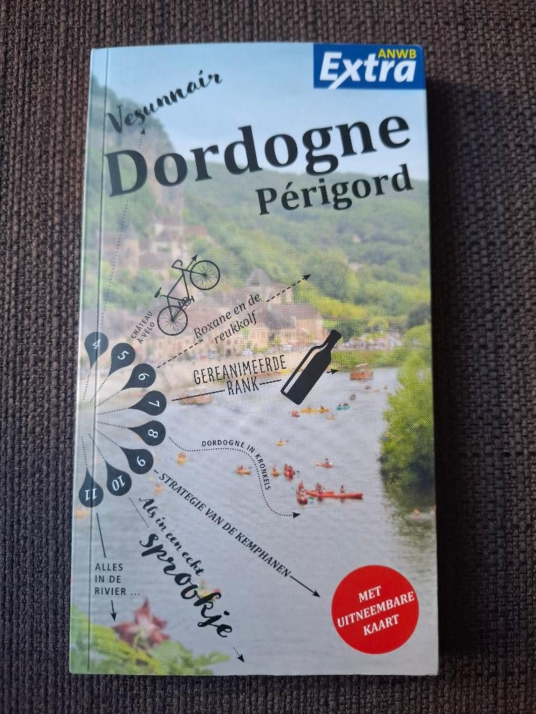 ANWB reisgids Dordogne + kaart 2022, Gelezen, Europa, Ophalen of Verzenden, Reisgids of -boek