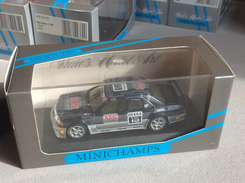Mercedes W201 e1 / 190E 2.5 16v `90 A. Cudini 1/43, Ophalen of Verzenden, Zo goed als nieuw, Auto, MiniChamps