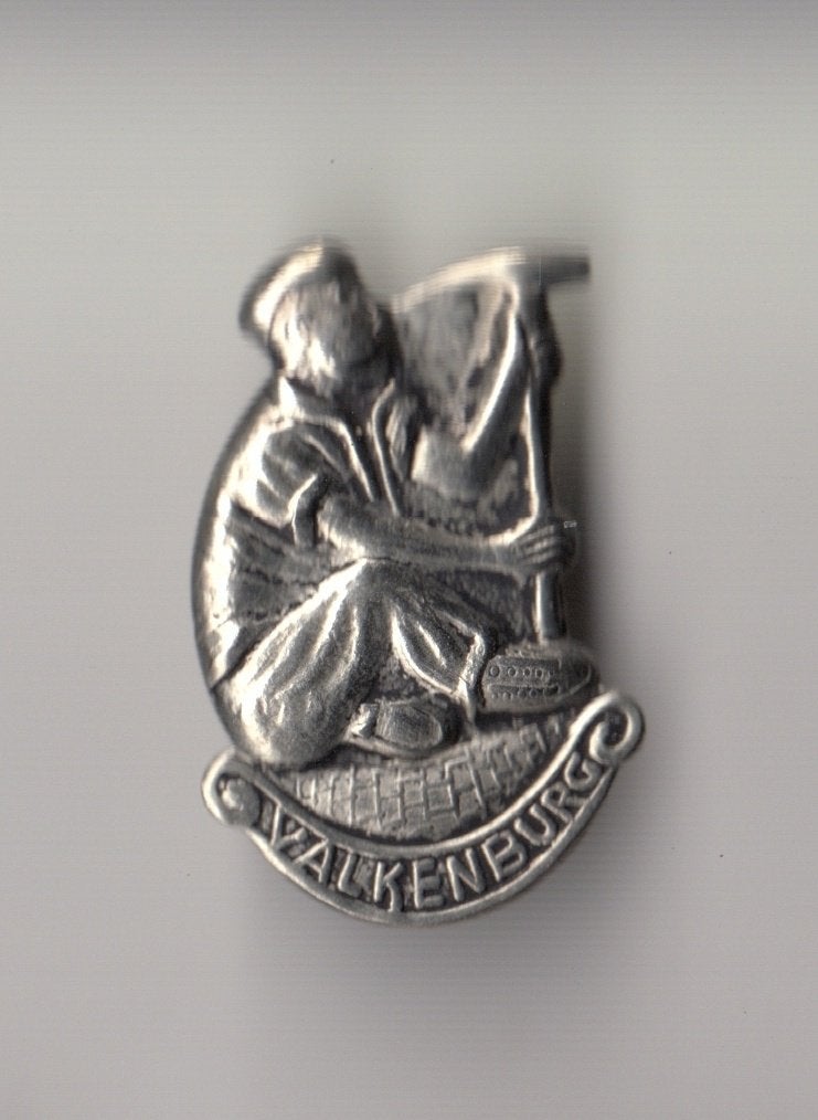 Valkenburg Mijnwerker Mijnen Limburg broche, Gebruikt, Niet vindbaar, Niet vindbaar, Speldje of Pin
