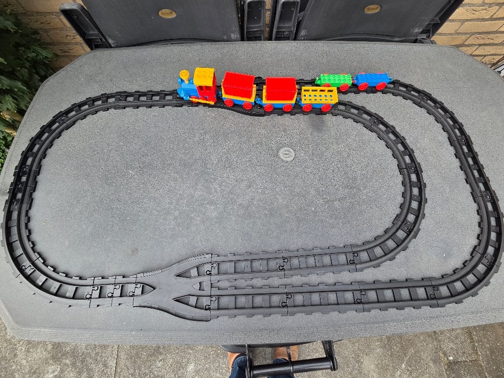 Lego Duplo trein, Ophalen of Verzenden, Gebruikt, Inclusief extra onderdelen, Duplo