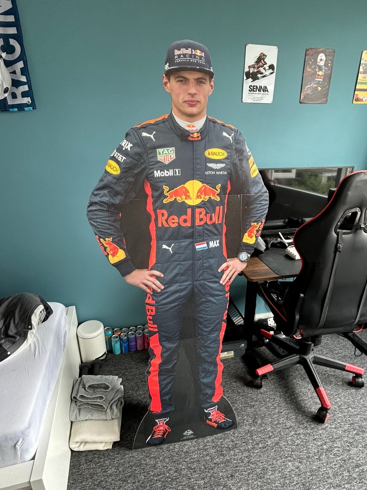 Max Verstappen karton schaal 1:1, Verzamelen, Automerken, Motoren en Formule 1, Ophalen, Zo goed als nieuw, Formule 1