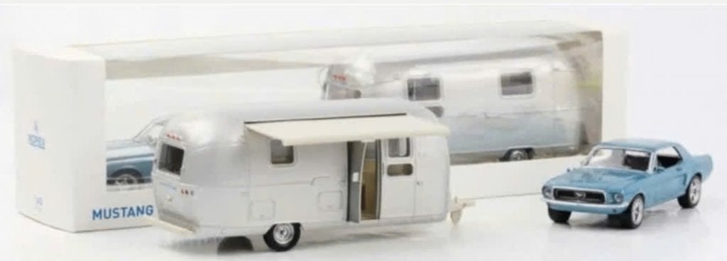 Ford Mustang '68 Blauw Airstream Caravan Jet-car 1/43 270582, Verzenden, Nieuw, Auto, Norev