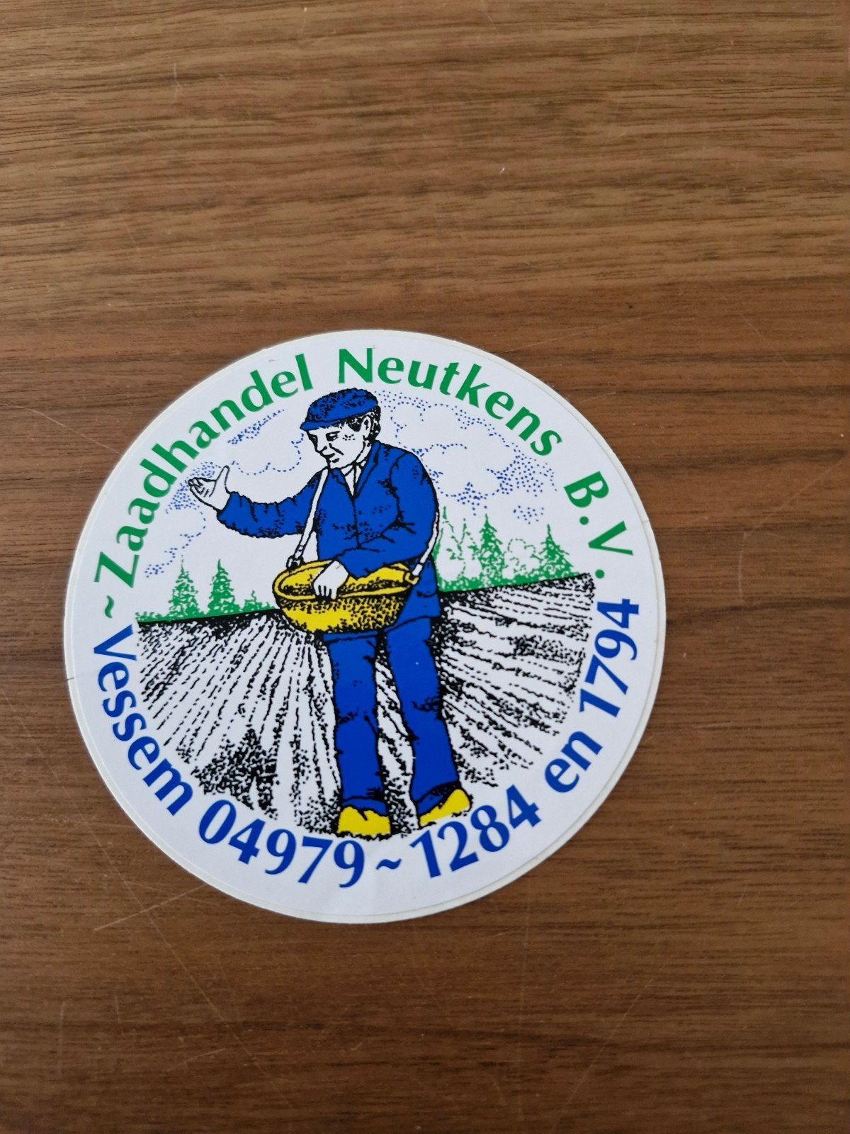 11293 Vintage Sticker Zaadhandel Neutkens B.V. Vessem, Ophalen of Verzenden, Zo goed als nieuw, Bedrijf of Vereniging