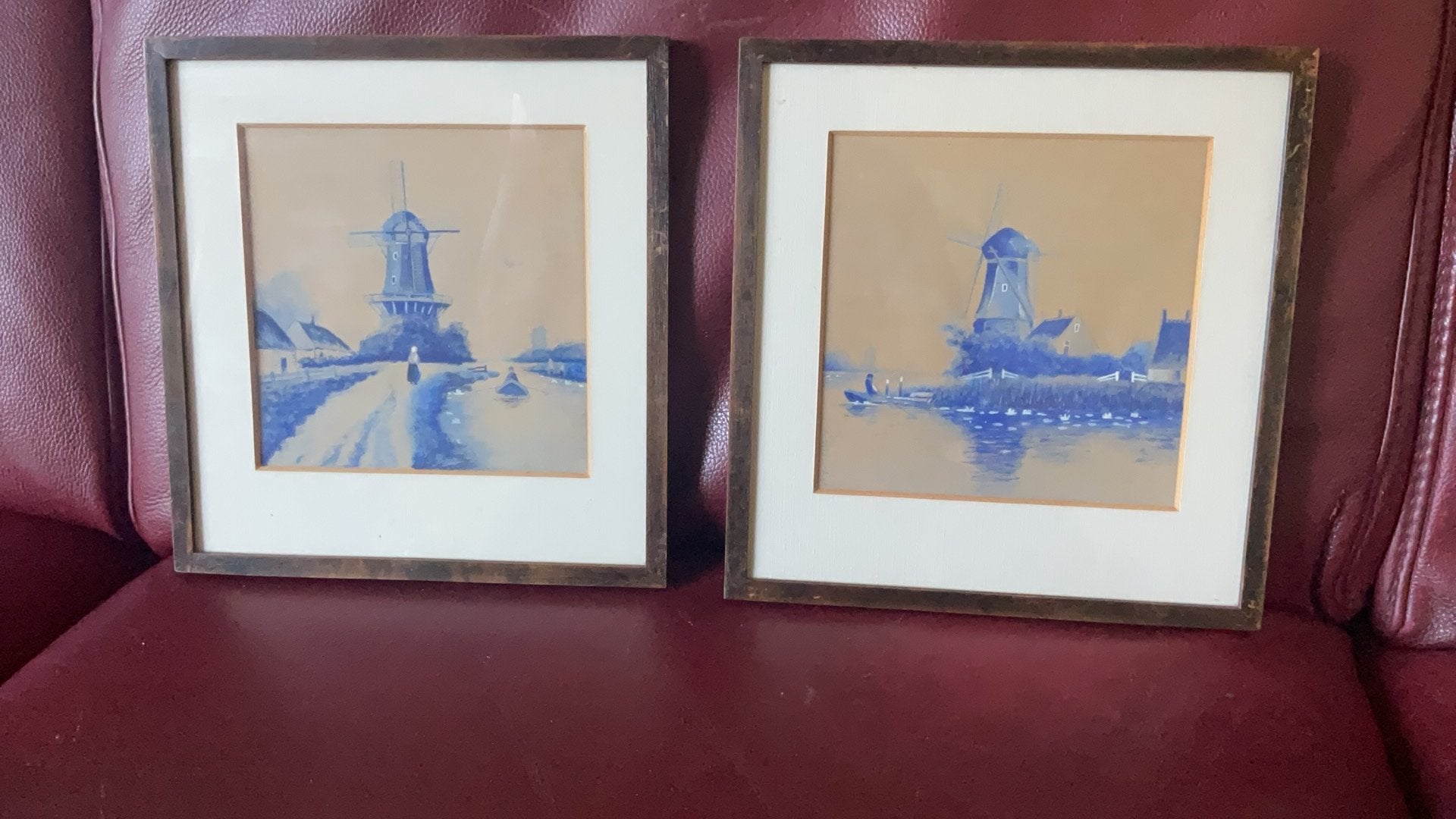 Schilderijen Aquarel of pasteltekening, kunsthandel Ophalen, Ophalen, Zo goed als nieuw, Blauw