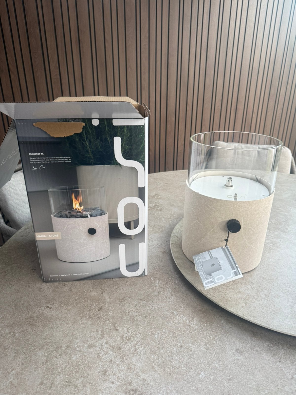 Cosiscoop XL Marble Stone Gaslantaarn, Tuin en Terras, Ophalen, Nieuw