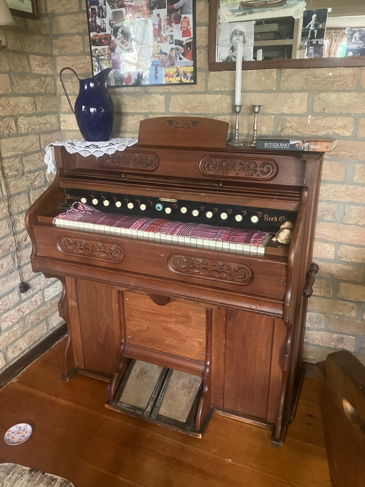 Origineel traporgel uit grootmoeders tijd - gratis af te hal, Muziek en Instrumenten, Ophalen of Verzenden, Gebruikt, 1 klavier