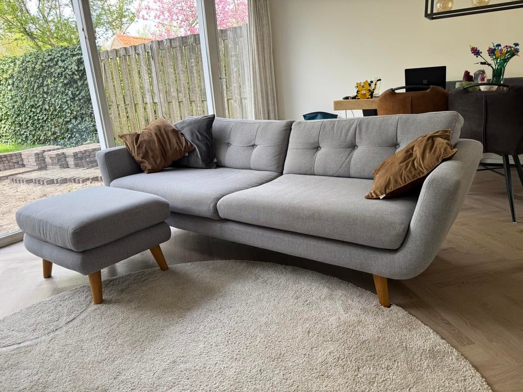 Sofacompany Vera 2,5-zitsbank met poef - snel ophalen, Ophalen, Gebruikt, 125 cm of meer, 125 cm of meer