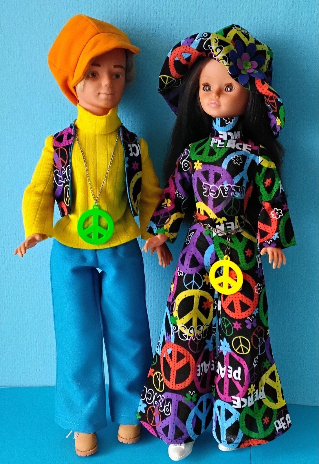 Vintage Cathie Bella&Jerry Kleertjes Flower Power Print, Verzamelen, Poppen, Verzenden, Nieuw, Kleertjes