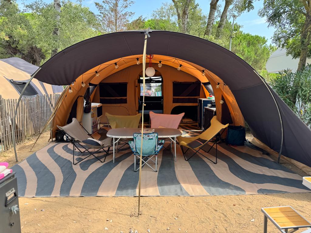 Cabanon Monaco vouwwagen - Ideaal voor gezinsvakanties!, Caravans en Kamperen, Ophalen, Beige, Cabanon, Aanwezig