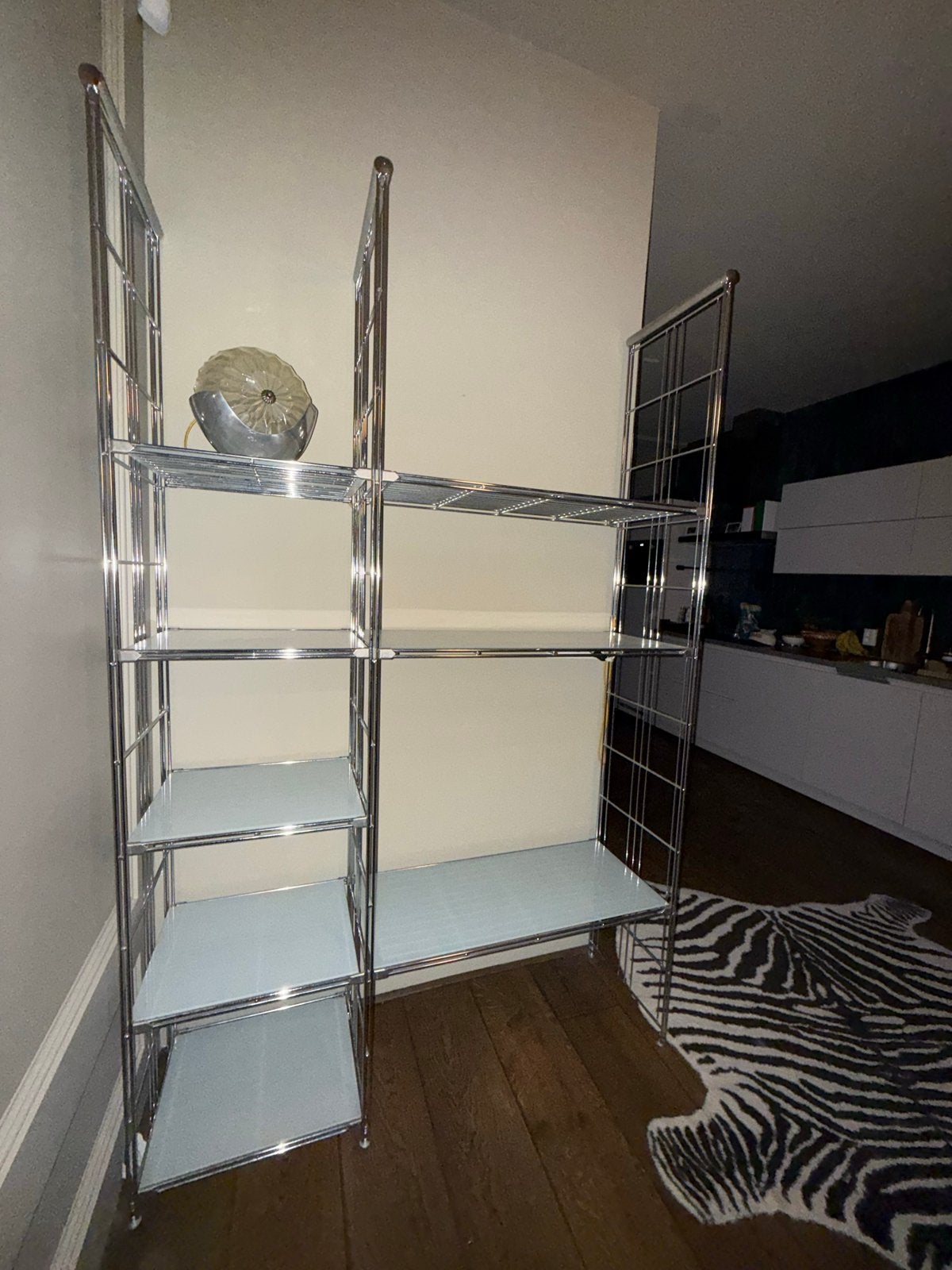 Originele Balton designkast/chroom/glas /vintage/modulair, Ophalen, Zo goed als nieuw