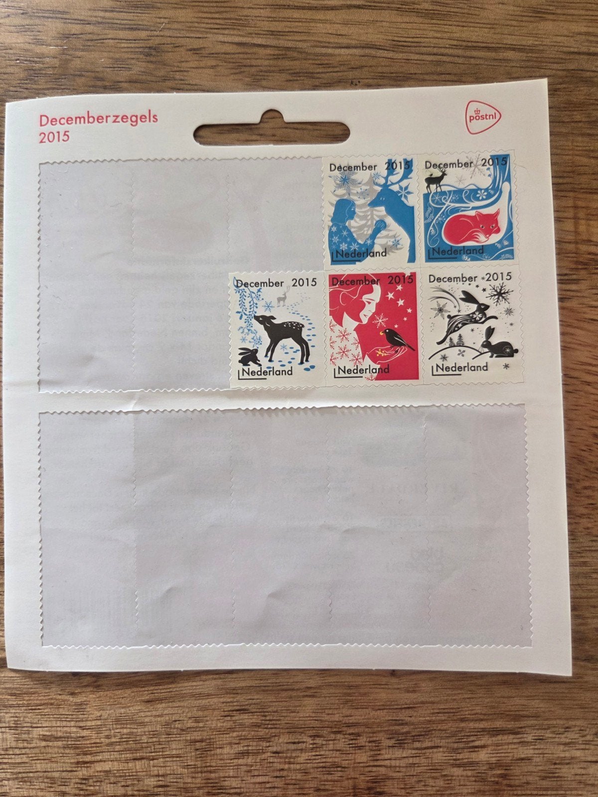 5x Decemberzegels 2015 Nederland - Postfris, Ophalen of Verzenden, Na 1940, Postfris