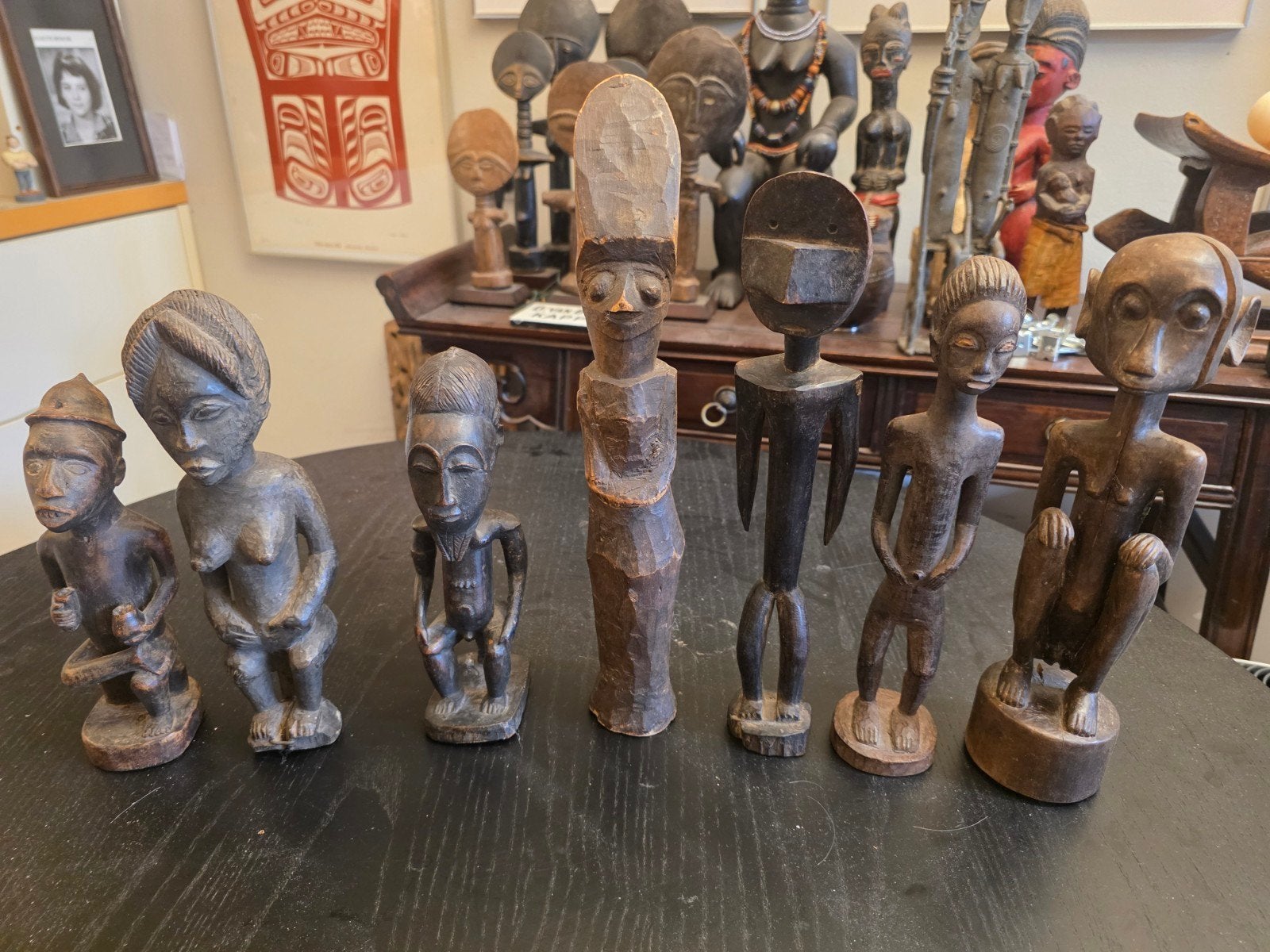 Collectie oude beeldjes Afrika, Ophalen