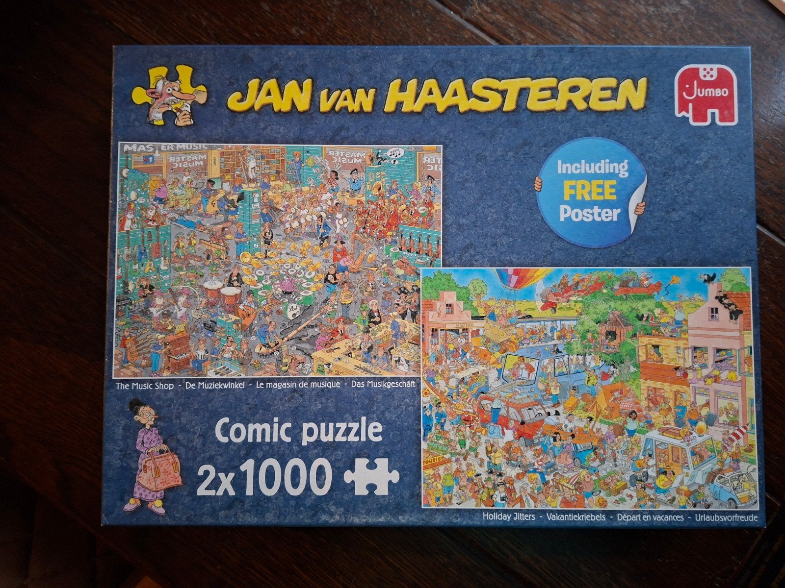 Jan van Haasteren 2x 1000 combidoos, Ophalen of Verzenden, 500 t/m 1500 stukjes, Zo goed als nieuw