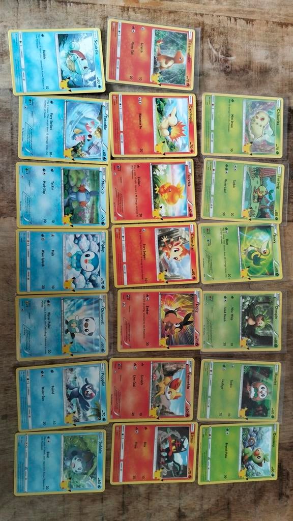 Pokémon McDonald's 25th Anniversary Non-Holo Kaarten, Ophalen of Verzenden, Zo goed als nieuw, Meerdere kaarten