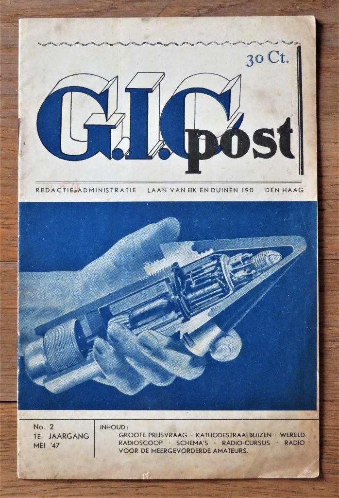 Radio tijdschrift G.I.C. Post 1e jaargang nummer 2 mei 1947, Verzamelen, Tijdschriften, Kranten en Knipsels, Tijdschrift, 1980 tot heden