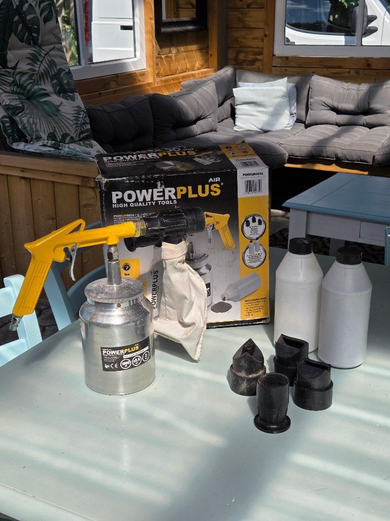 Powerplus POWAIR0014 Pneumatische zandstraler, Ophalen of Verzenden, Gebruikt, Overige typen