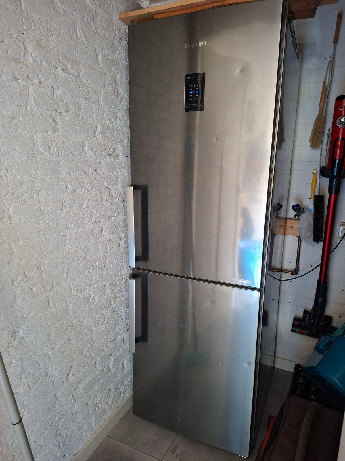 Samsung Koel-vriescombinatie - RVS look, Ophalen, Gebruikt, 200 liter of meer, 60 cm of meer