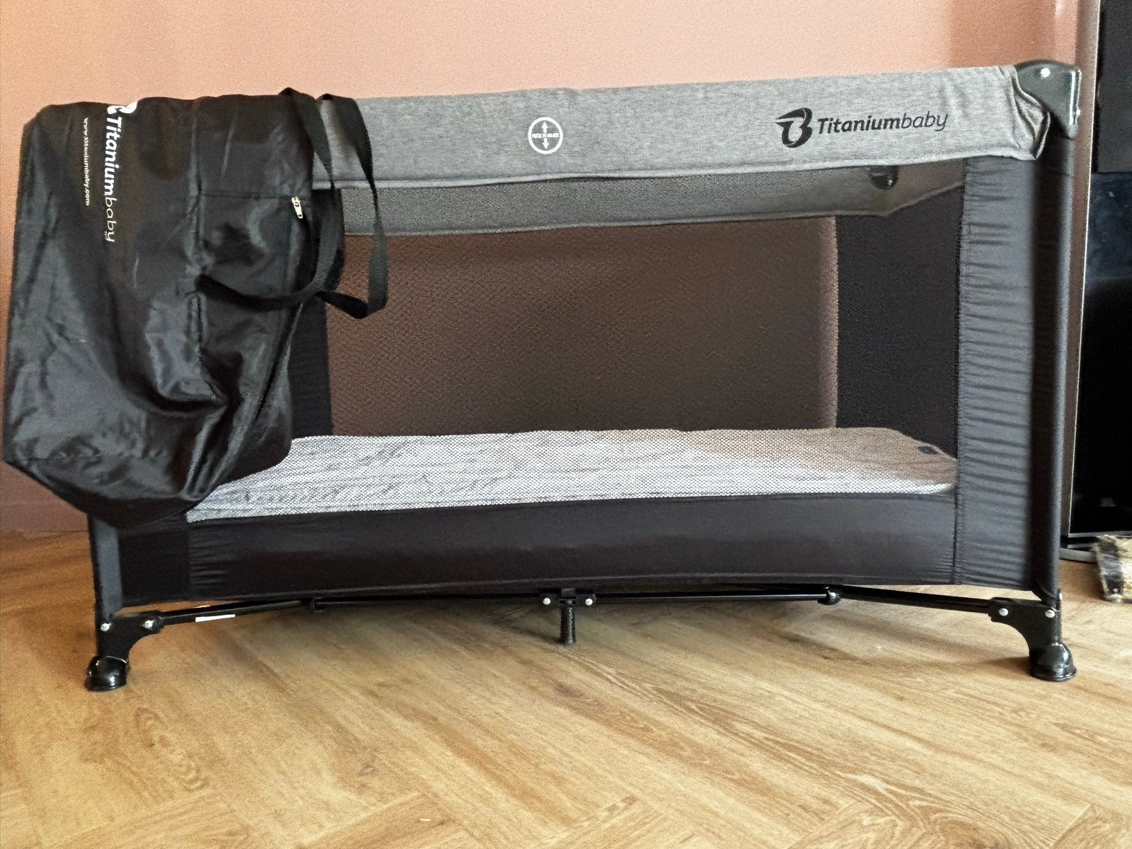 Campingbed met matras, Ophalen, Gebruikt, Minder dan 140 cm, Matras