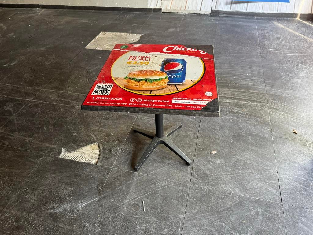 RVS klaptafel, Ophalen, Gebruikt