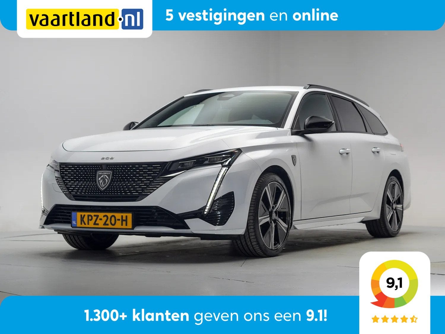 Peugeot 308 SW 1.6 Plug-in Hybrid 225 GTLine Aut. [ Adapt.cr, Auto's, 77 km/l, Gebruikt, 4 cilinders, Hybride Elektrisch/Benzine