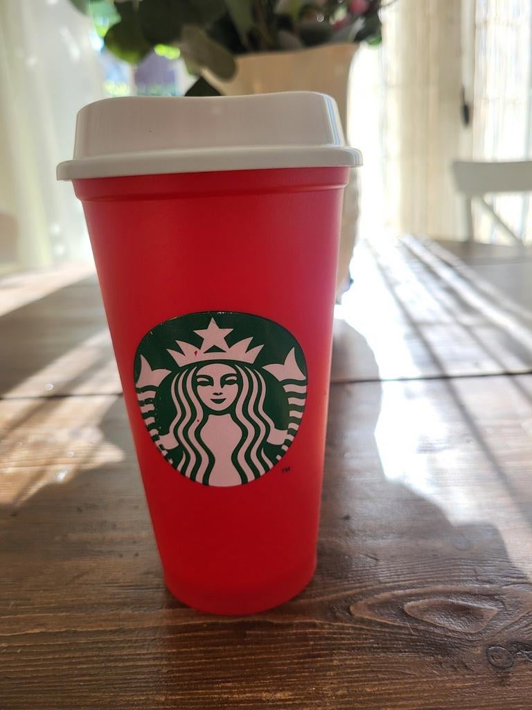 Beker to go van Starbucks, Ophalen of Verzenden, Gebruikt, Overige materialen, Overige stijlen