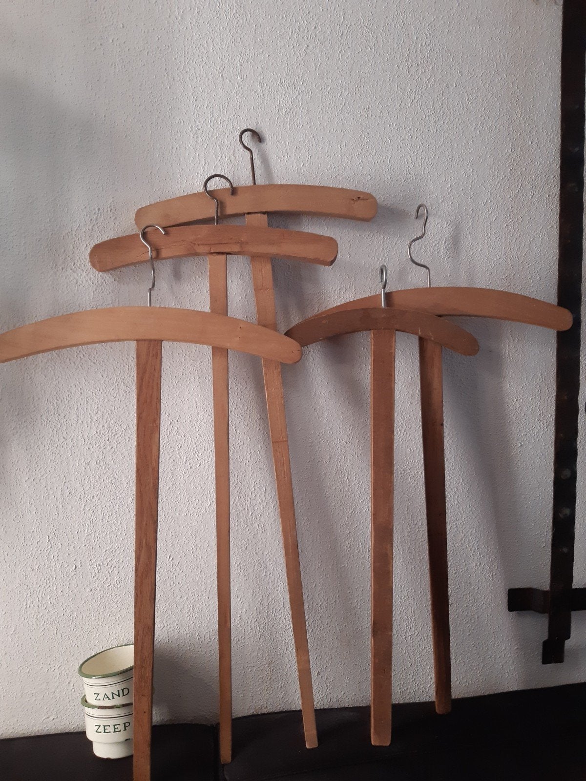 Ouderwetse kledinhangers knaapjes stoer brocante nostalgisch, Ophalen of Verzenden