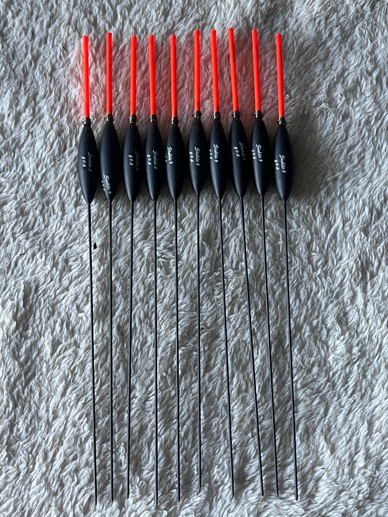 adv 301 / NIEUW set 9 dobbers STABILO 0,60gr, Ophalen of Verzenden, Nieuw, Dobber of Lood