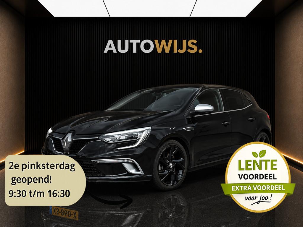 Renault Mégane 1.6 TCe GT|AUT|205PK|PDC|NAVI|LED|HUD|Stoelv, Auto's, Gebruikt, 4 cilinders, Zwart, Automatische klimaatregeling
