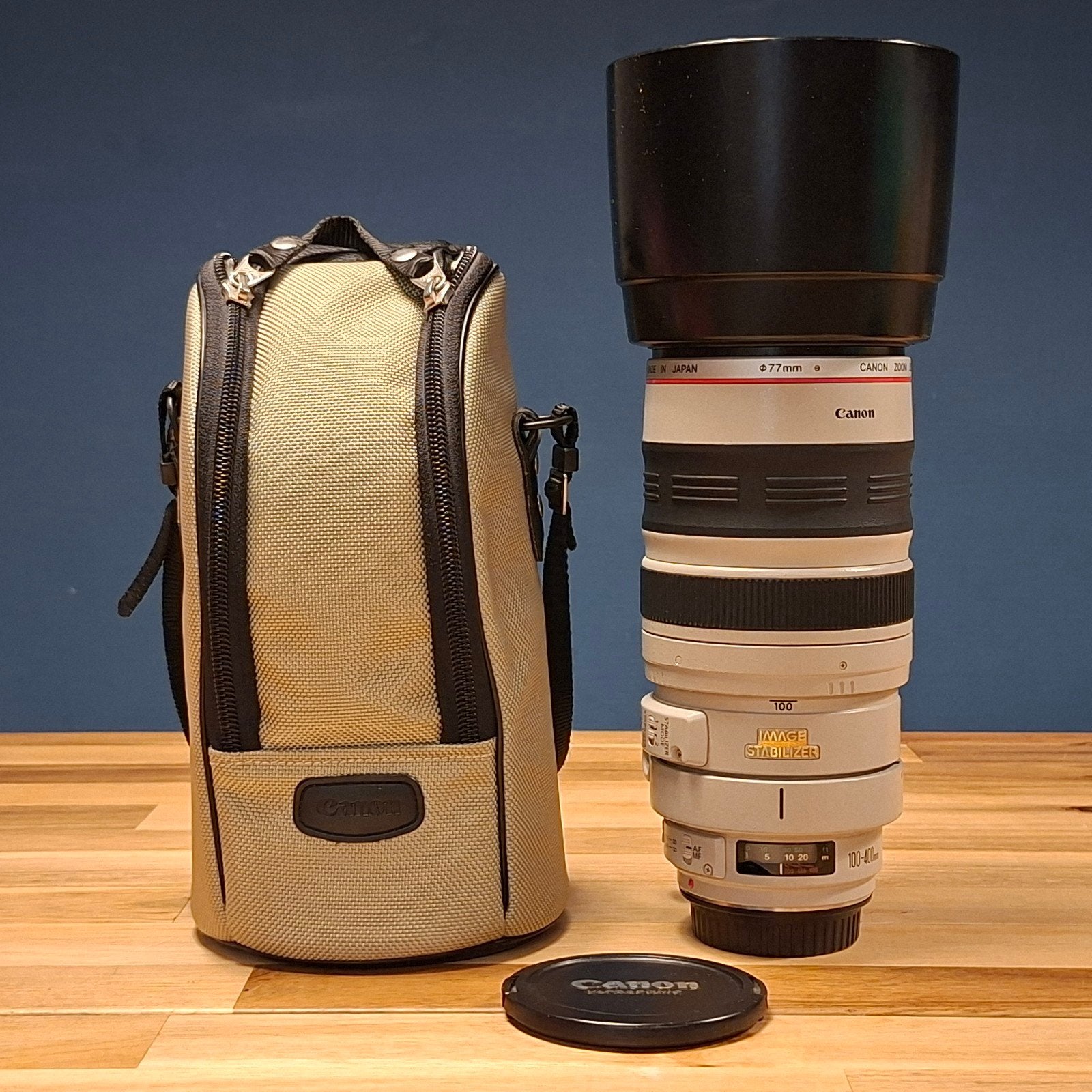 Canon EF 100-400 f:4.5-5.6 L IS USM met bijbehoren, 400 mm, Gebruikt, Canon, Statiefgondel