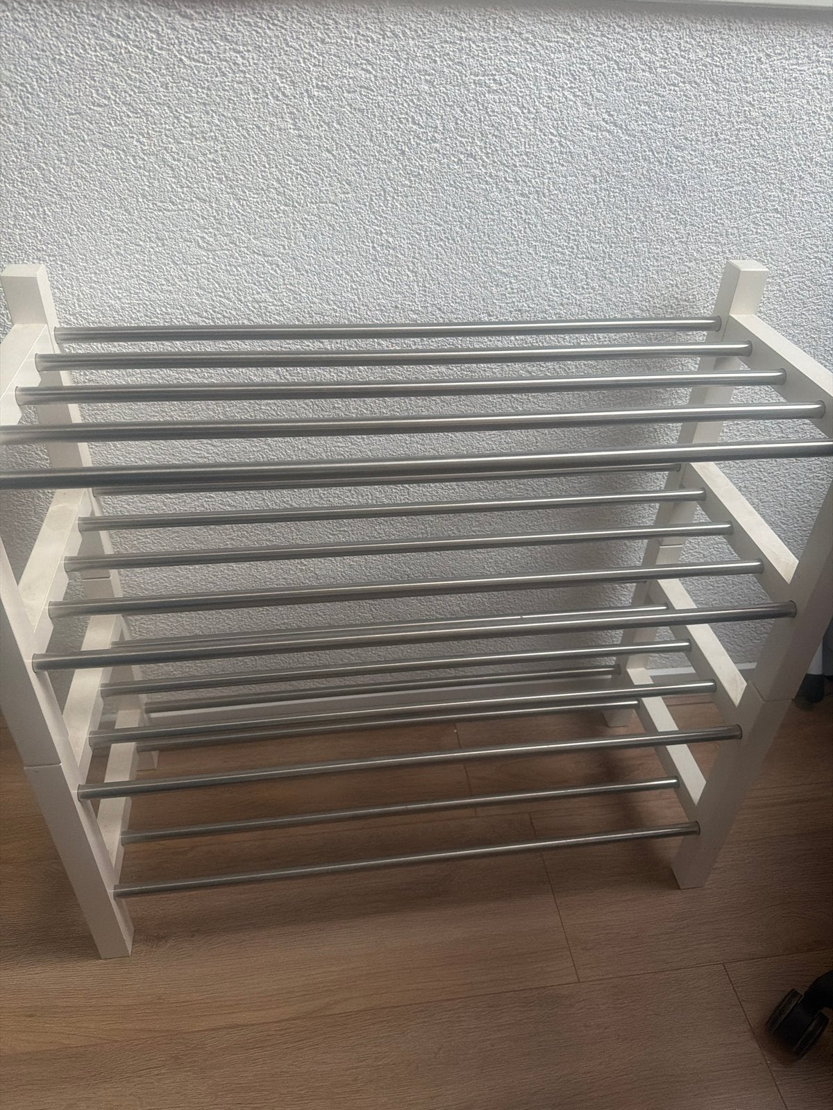 4x IKEA schoenenrekken, koppelbaar, 2 rijen per rek, Ophalen, Gebruikt