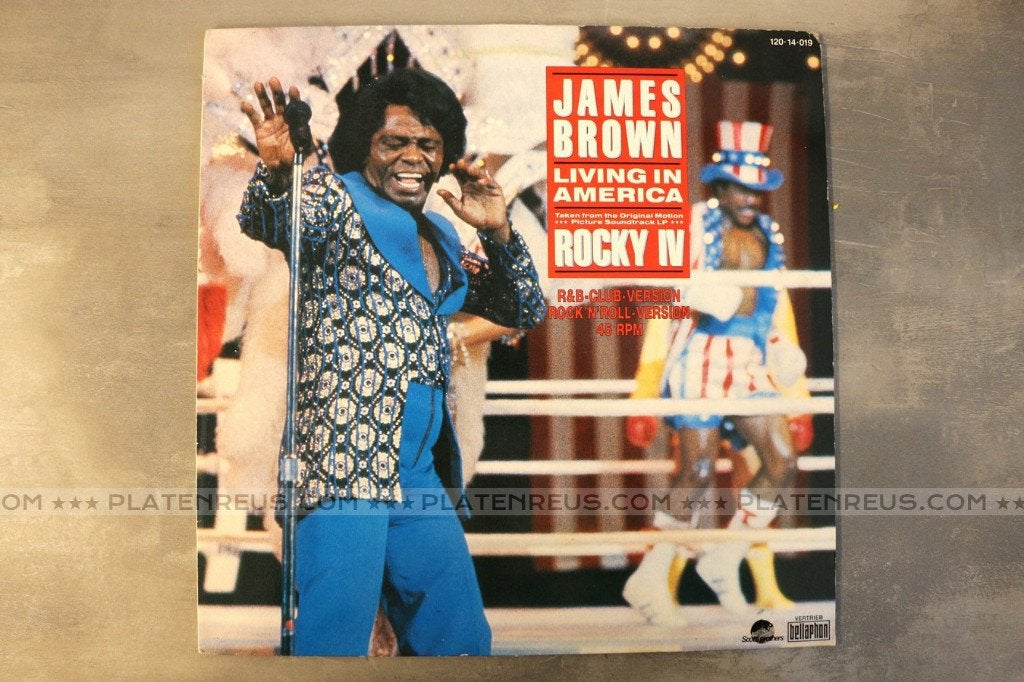 LP James Brown – Living In America ( 1985 Funk ) 4573, Gebruikt, 1980 - 1989, Ophalen of Verzenden, Inclusief binnenhoes