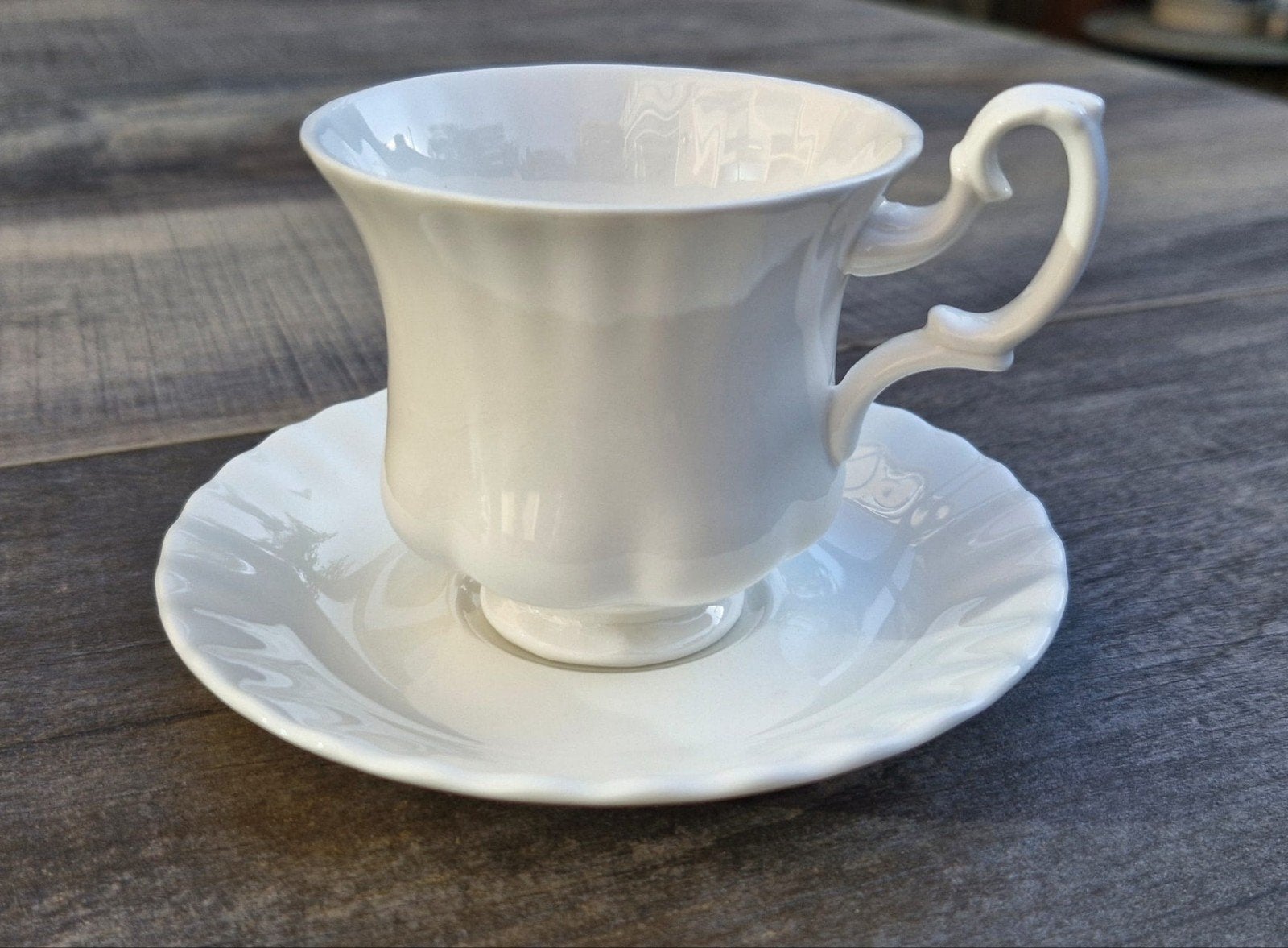 Royal Albert Bone China England kop en schotel wit, Ophalen of Verzenden