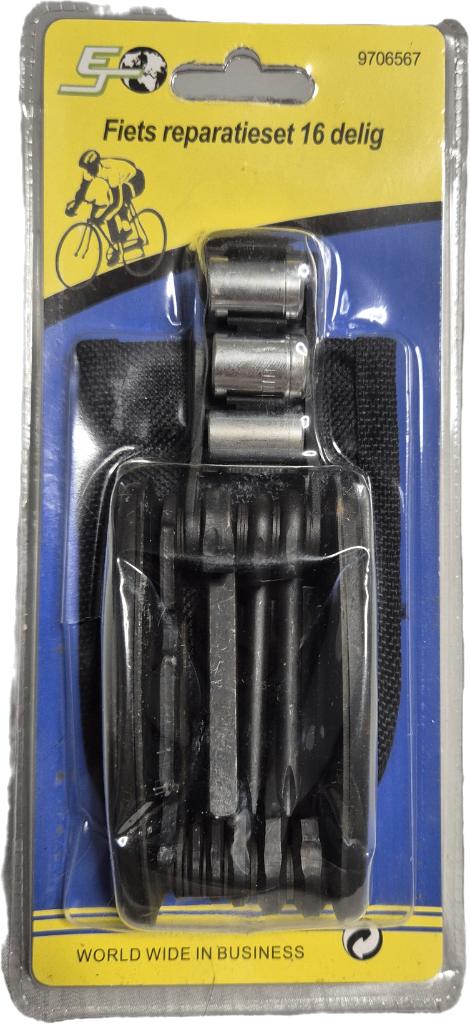 Compacte 16-delige Fietsreparatieset, Ophalen, ., Nieuw, .